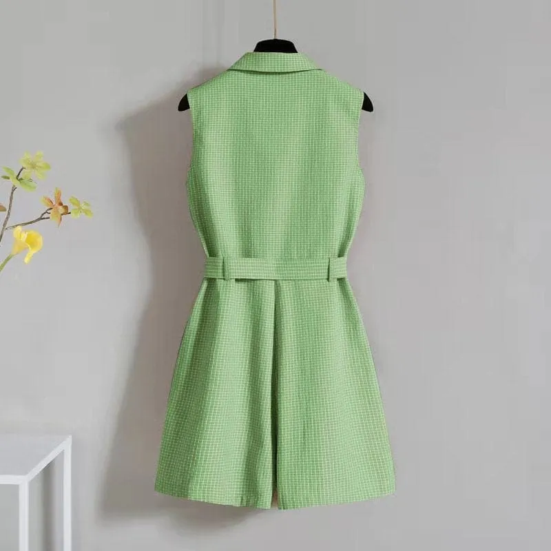 2022 Sleeveless Female Jumpsuit High Waist Playsuit