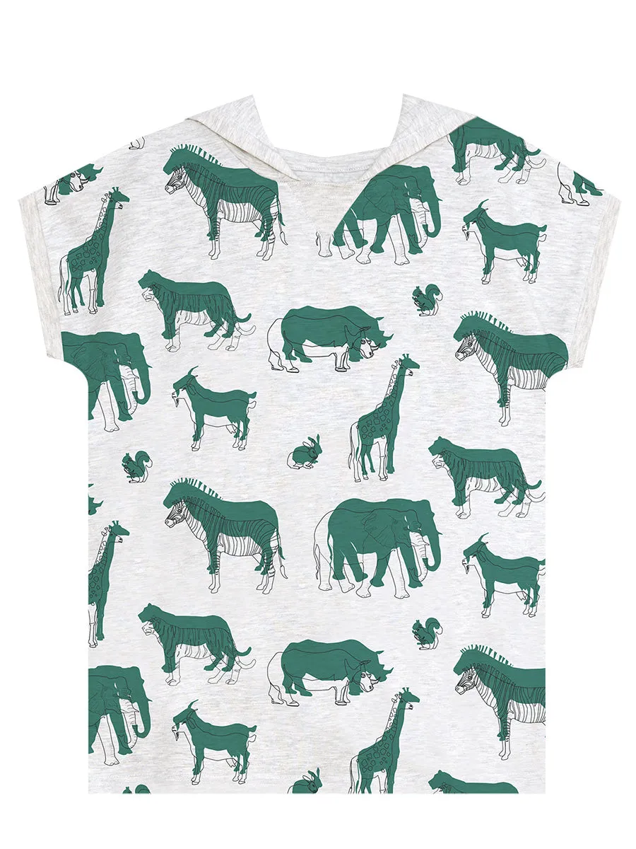 animals erkek çocuk t-shirt şort takim
