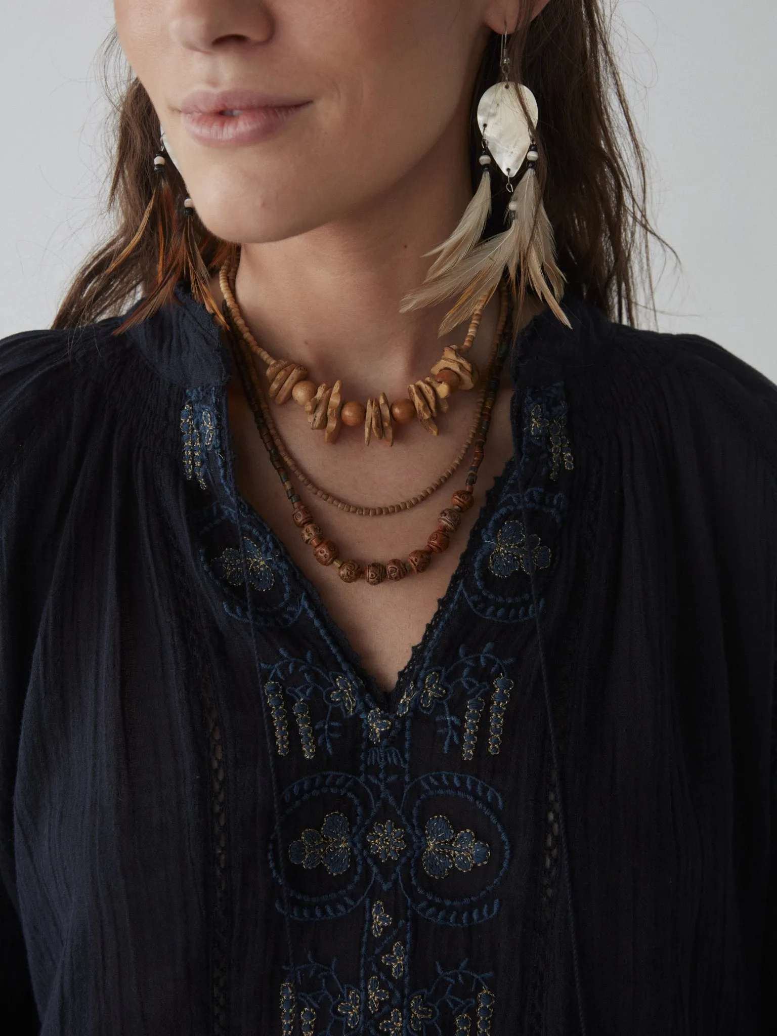 Audrey Blouse - Deep Blue