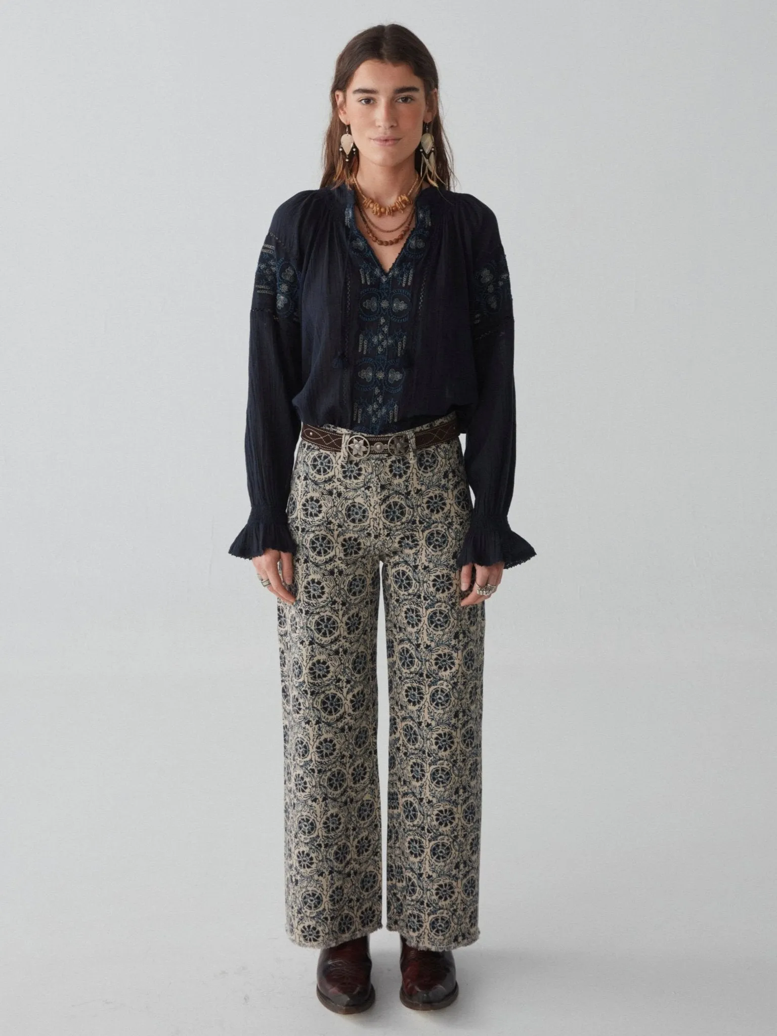 Audrey Blouse - Deep Blue