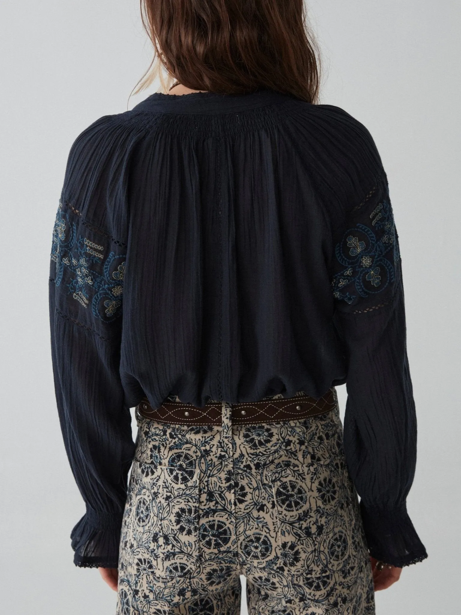 Audrey Blouse - Deep Blue