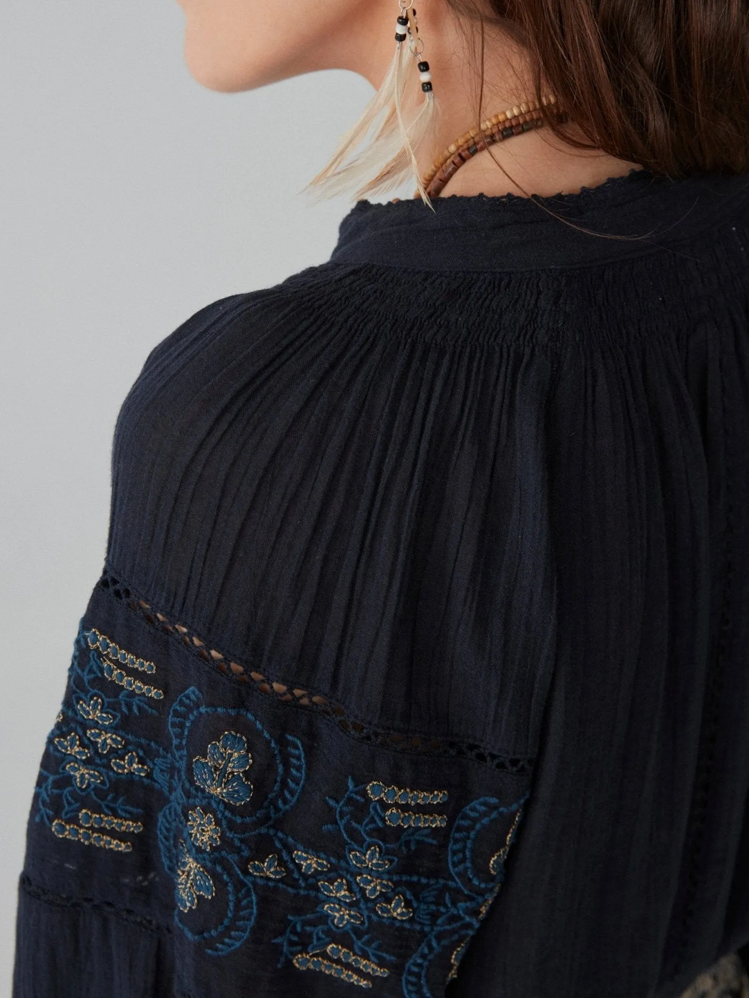 Audrey Blouse - Deep Blue
