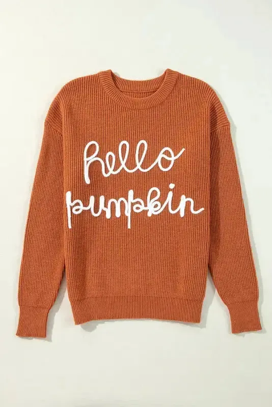 Autumn Charm - Hello Pumpkin Graphic Sweater