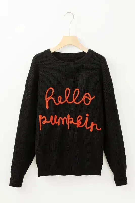 Autumn Charm - Hello Pumpkin Graphic Sweater