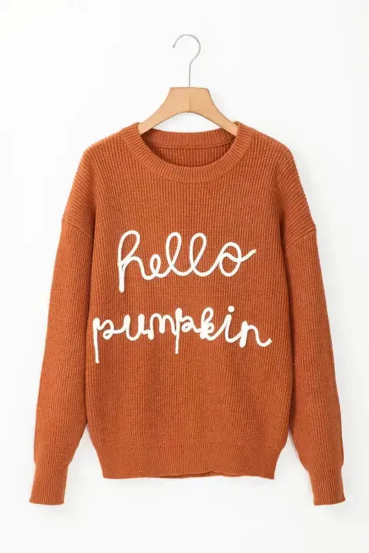 Autumn Charm - Hello Pumpkin Graphic Sweater