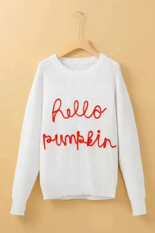 Autumn Charm - Hello Pumpkin Graphic Sweater