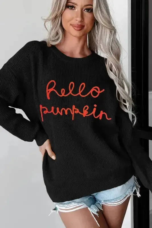 Autumn Charm - Hello Pumpkin Graphic Sweater