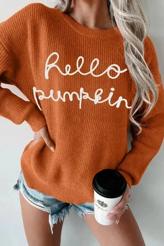 Autumn Charm - Hello Pumpkin Graphic Sweater