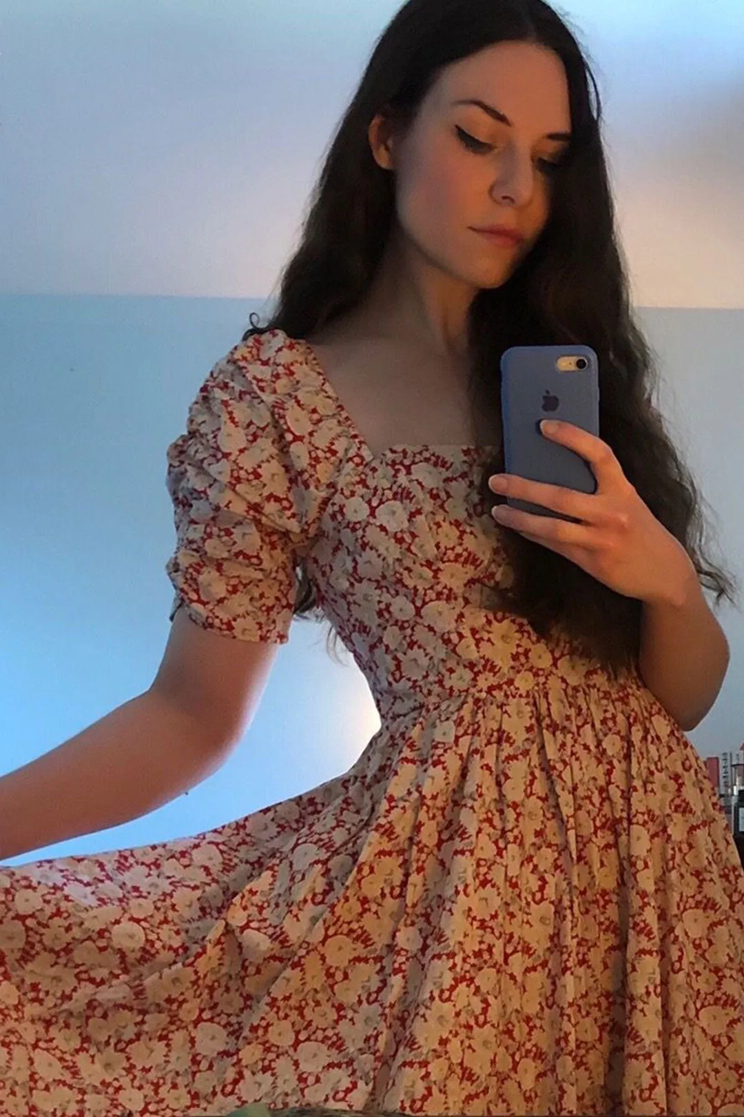 Boho Maxi Dress, Off  Shoulder Sundress, Red Peony