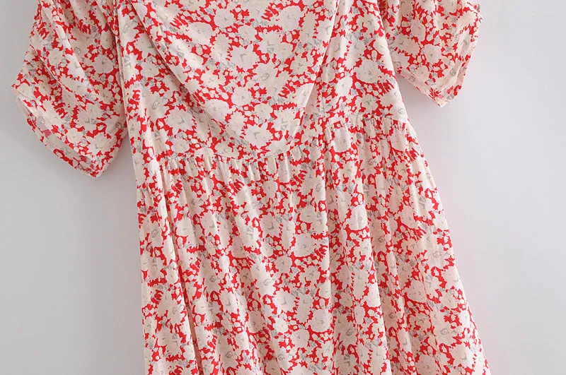 Boho Maxi Dress, Off  Shoulder Sundress, Red Peony