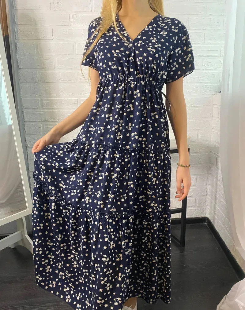 Boho Maxi Dress, Sundress, Serenity in Green