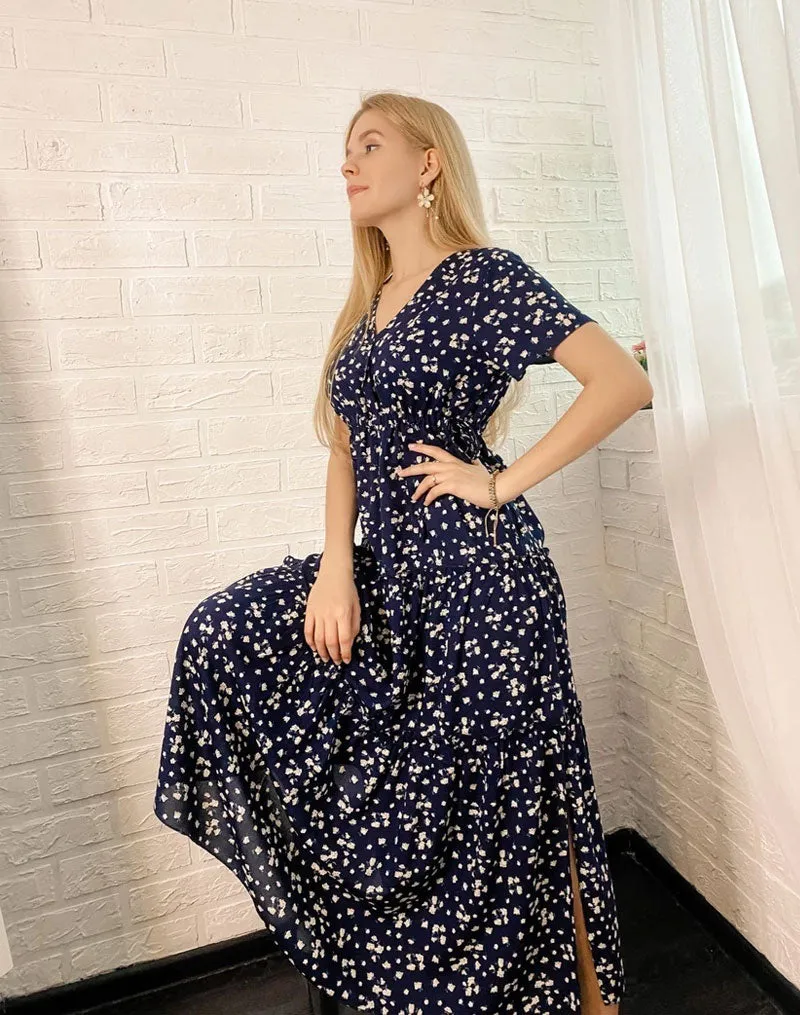 Boho Maxi Dress, Sundress, Serenity in Green