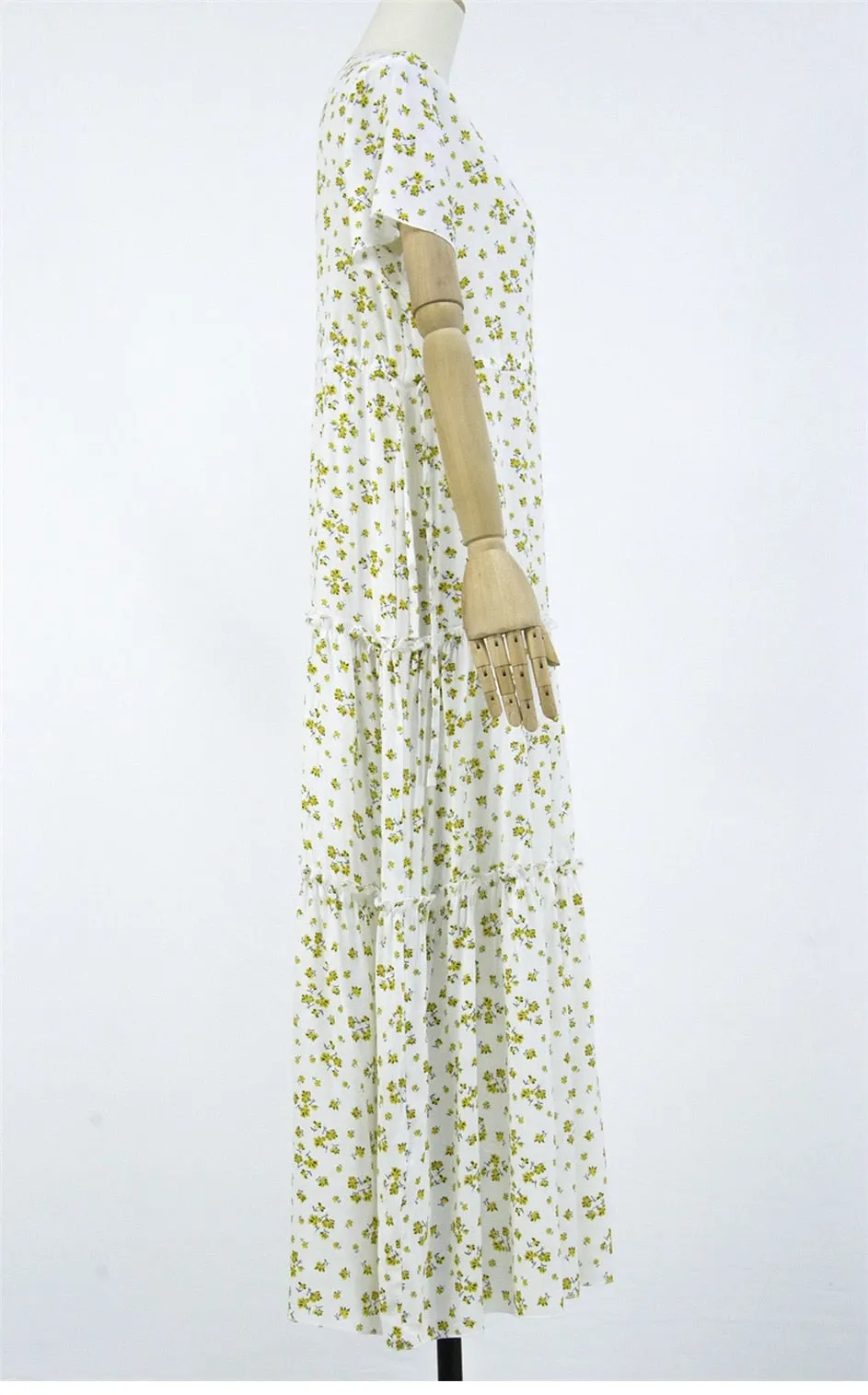 Boho Maxi Dress, Sundress, Serenity in Green