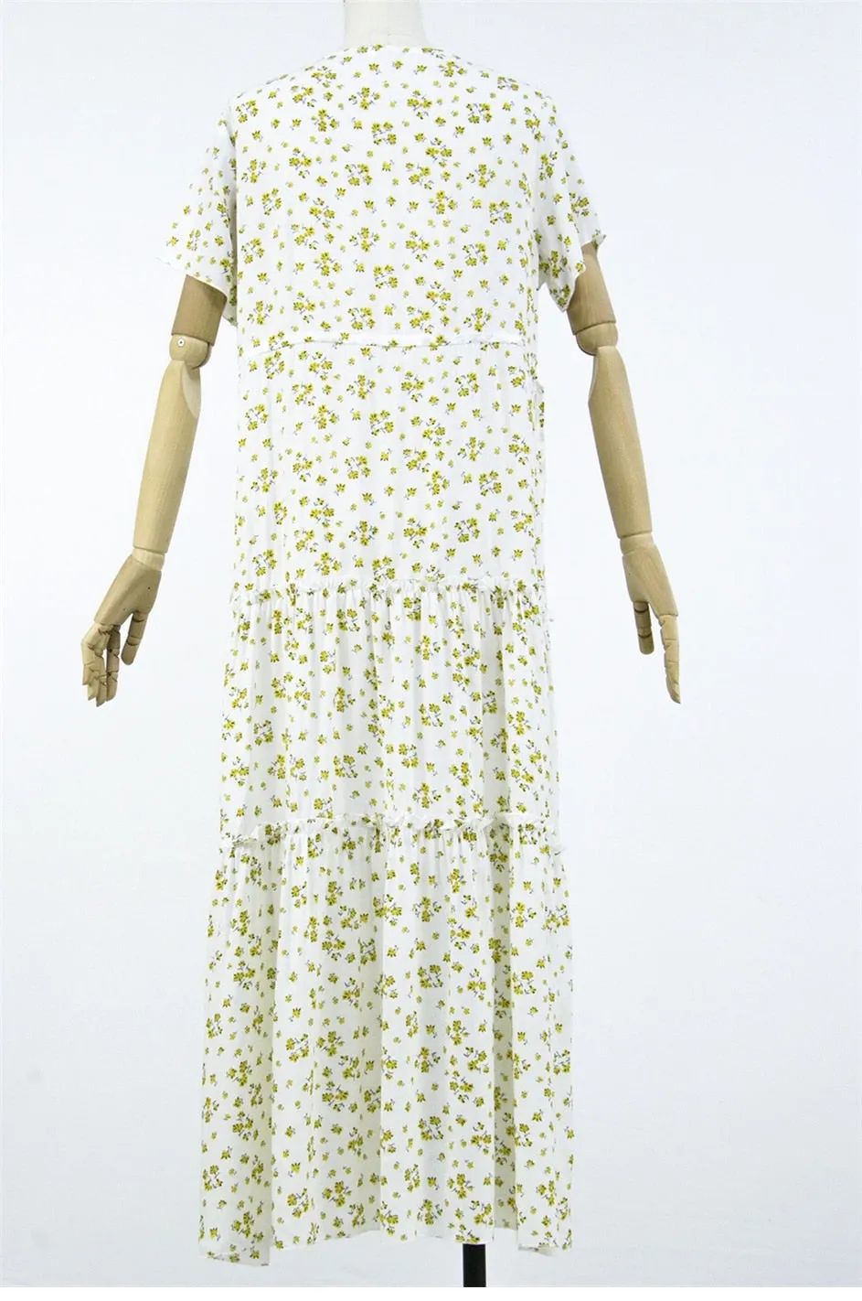 Boho Maxi Dress, Sundress, Serenity in Green