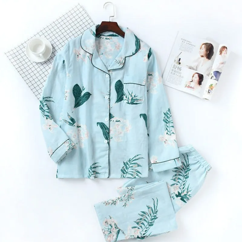 Cartoon Sleepwear Print Pajamas Sets Long Sleeve