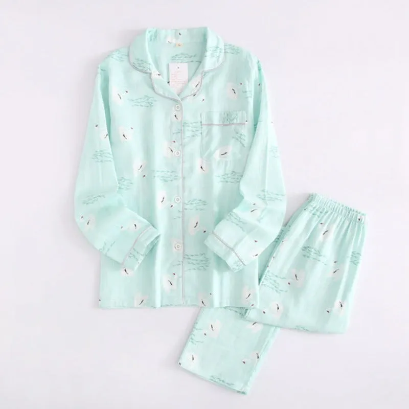 Cartoon Sleepwear Print Pajamas Sets Long Sleeve