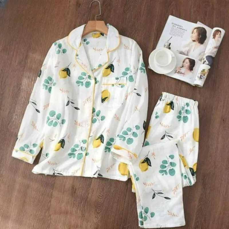 Cartoon Sleepwear Print Pajamas Sets Long Sleeve