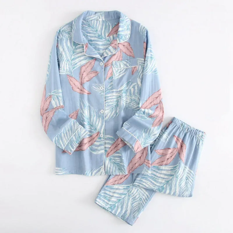 Cartoon Sleepwear Print Pajamas Sets Long Sleeve