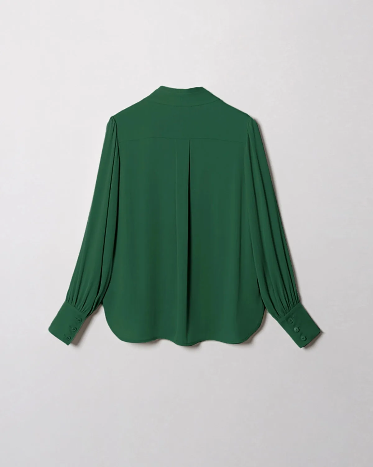 Chic Deep V-Neck Silk Blouse
