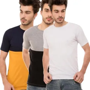 Dual Elegant Pack Of 3 Combo T-Shirt For Men
