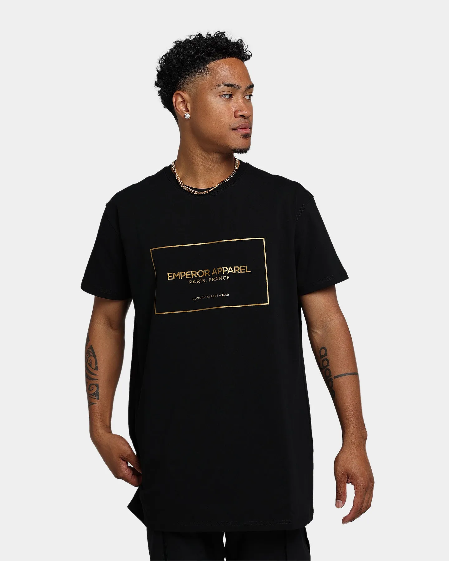 Emperor Apparel Chic Hustle Short Sleeve T-Shirt Black/Gold