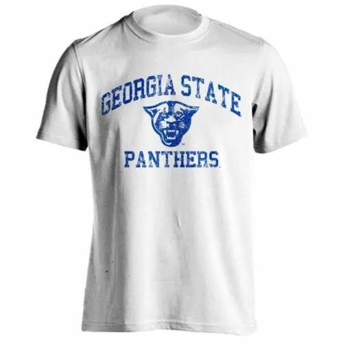 Georgia State University GSU Panthers Distressed Retro Logo Short Sleeve T-Shirt