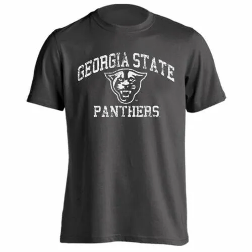 Georgia State University GSU Panthers Distressed Retro Logo Short Sleeve T-Shirt