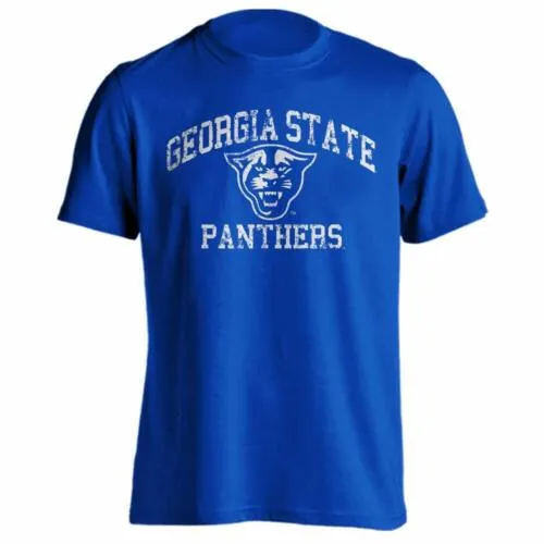 Georgia State University GSU Panthers Distressed Retro Logo Short Sleeve T-Shirt