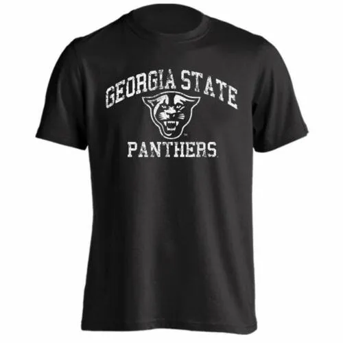 Georgia State University GSU Panthers Distressed Retro Logo Short Sleeve T-Shirt