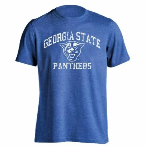 Georgia State University GSU Panthers Distressed Retro Logo Short Sleeve T-Shirt