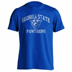 Georgia State University GSU Panthers Distressed Retro Logo Short Sleeve T-Shirt
