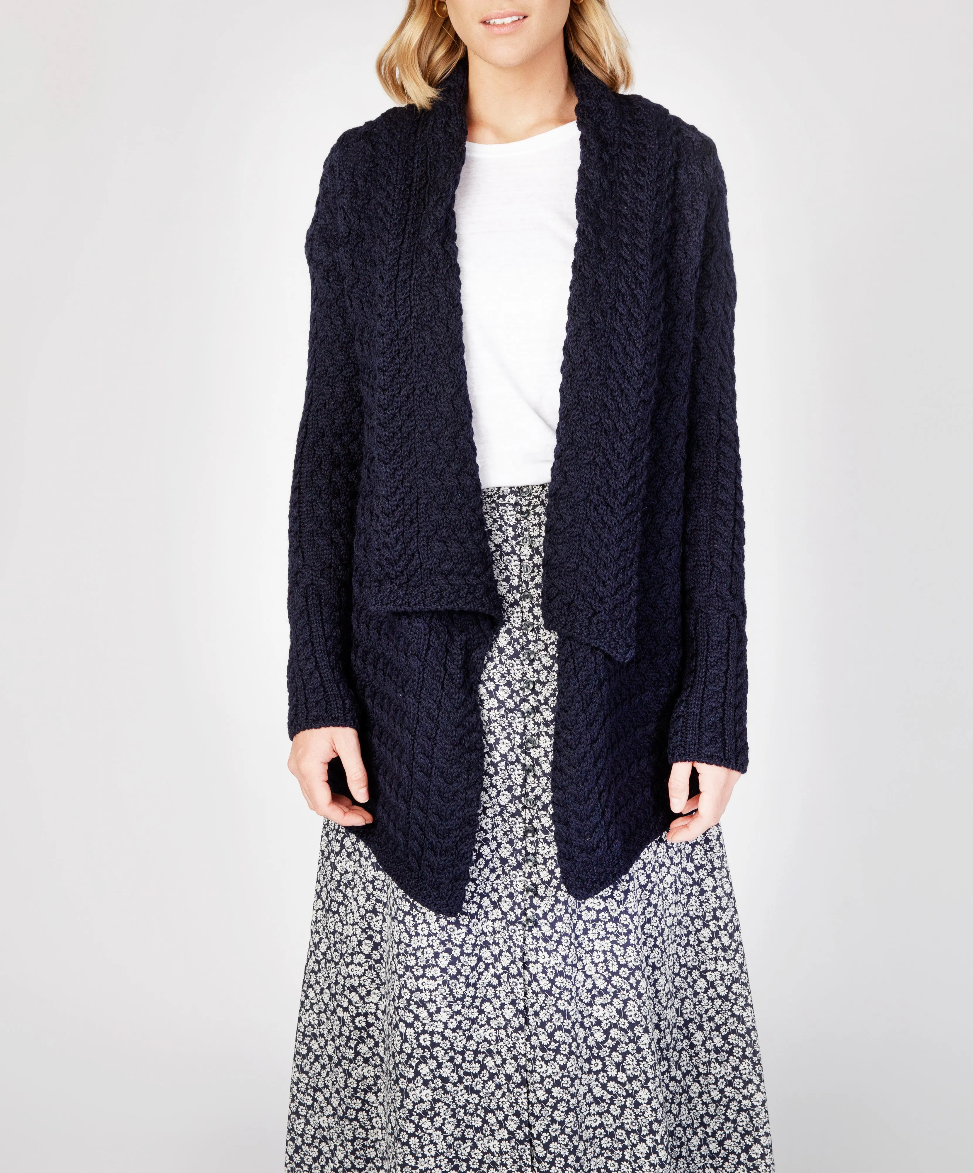 Glenross Waterfall Cardigan Navy