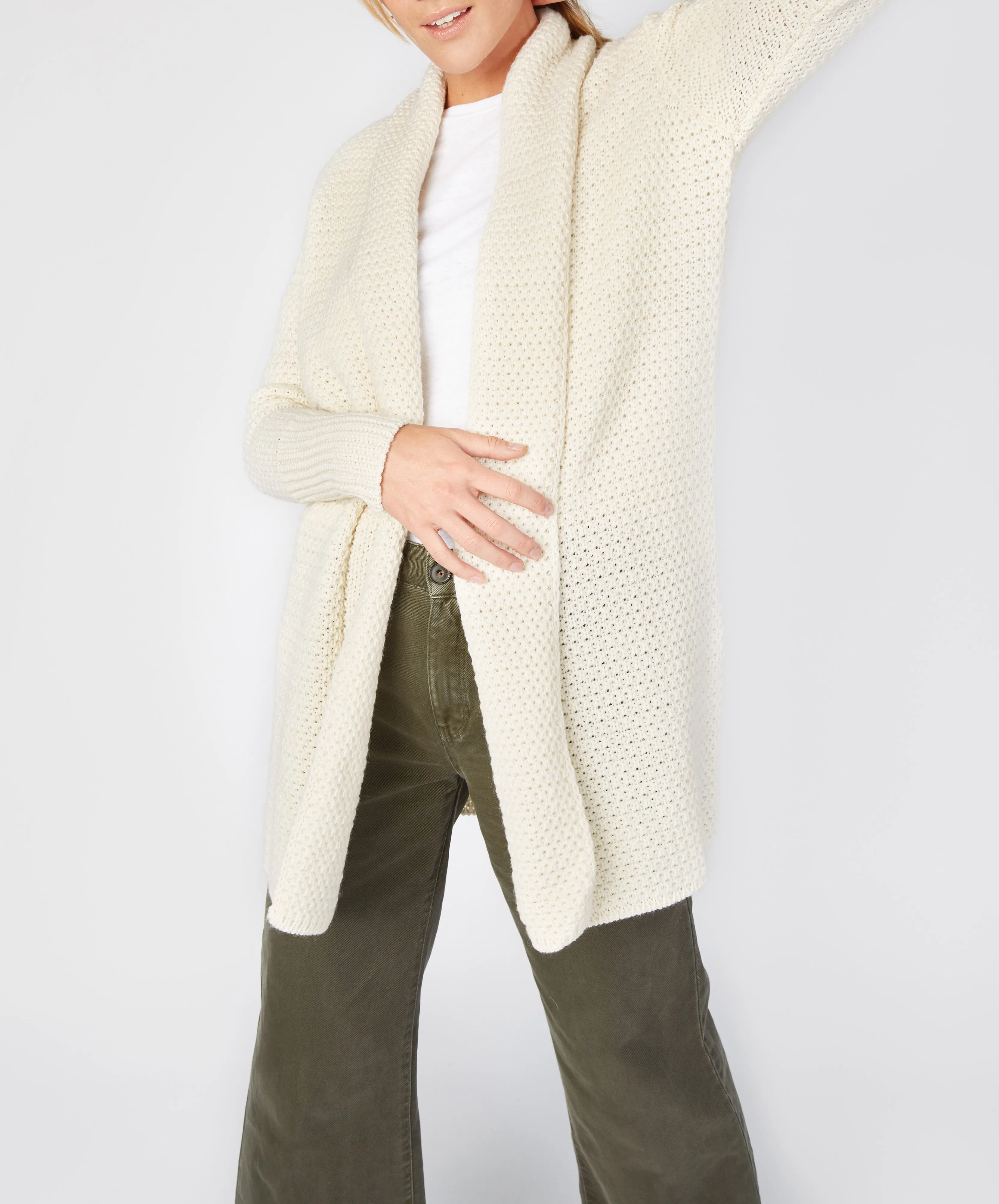 Kilcoole Textured Coatigan Natural