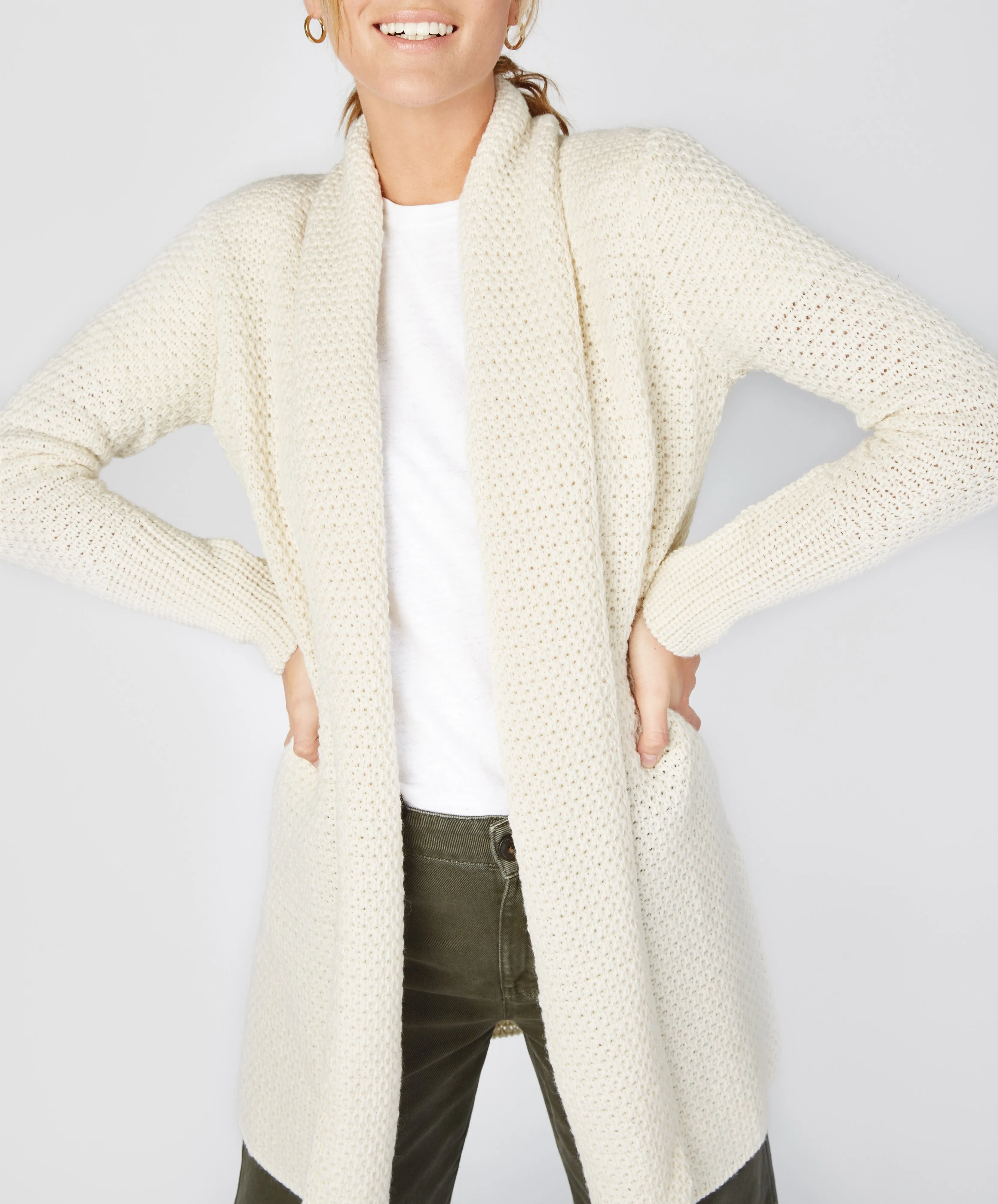 Kilcoole Textured Coatigan Natural