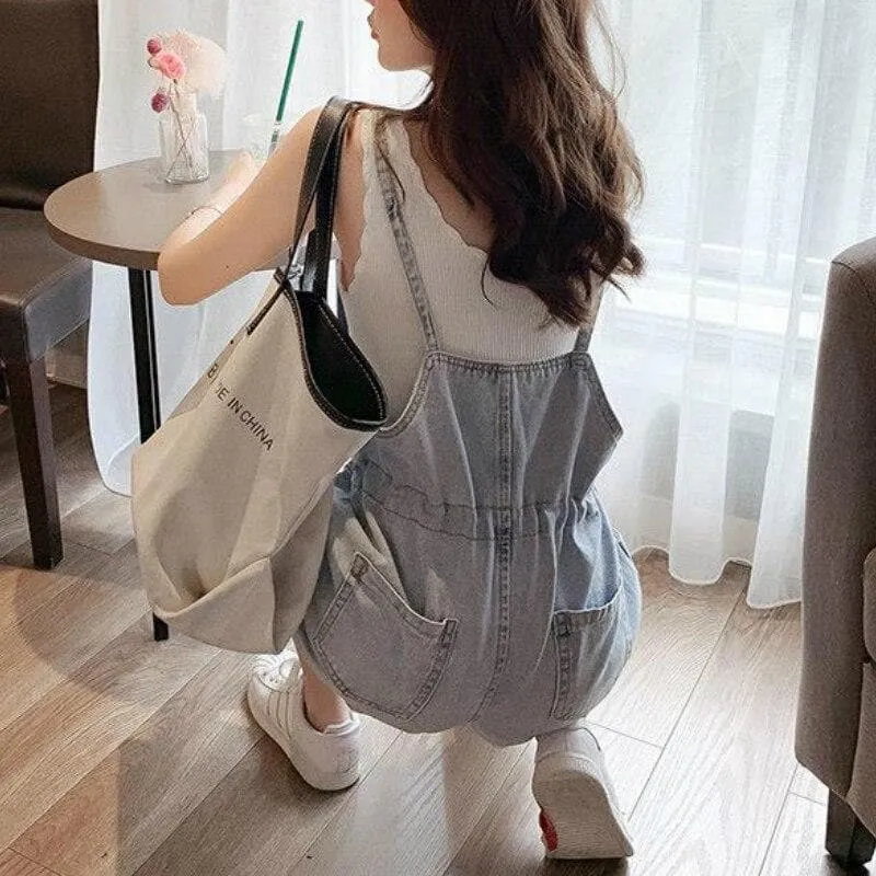 Loose Jeans Playsuit