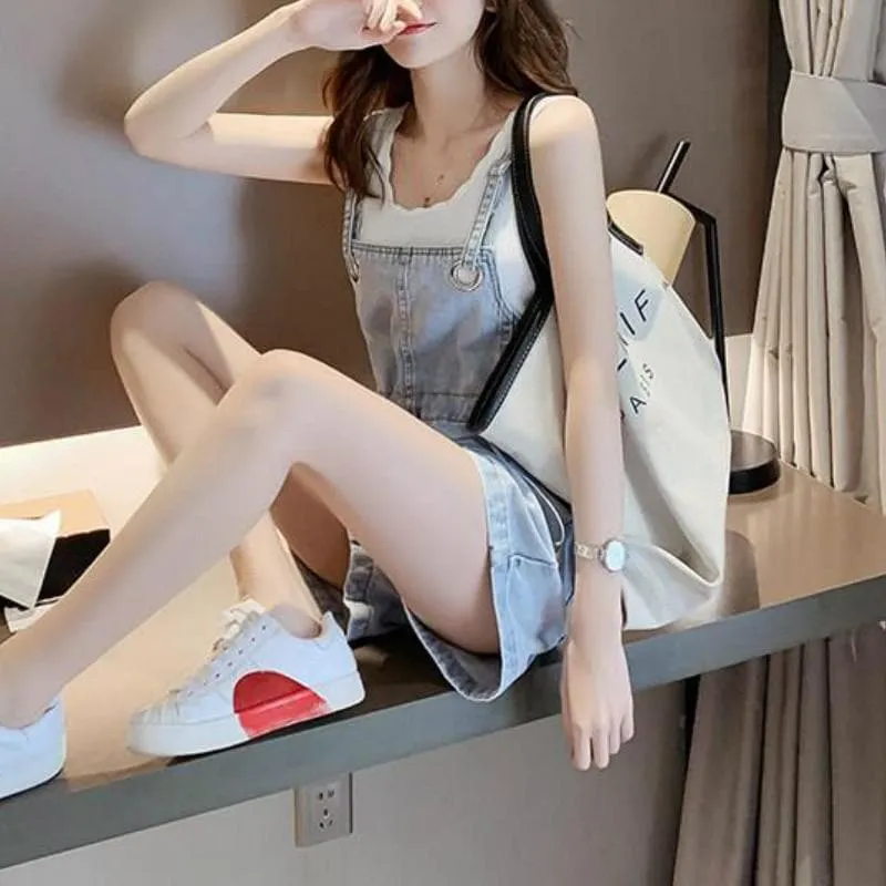 Loose Jeans Playsuit