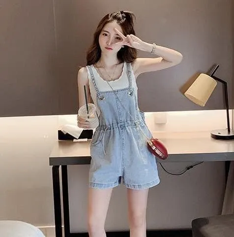 Loose Jeans Playsuit