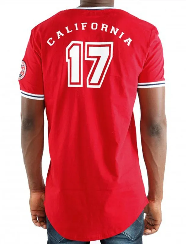 Mantle Baseball T-Shirt in Red