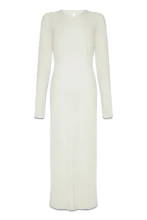 Mari Satin Midi Dress Ivory