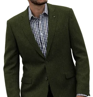 Men's Winter Herringbone Notch Lapel Casual Suit Blazer