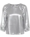PART TWO MARICA SILVER METALLIC BLOUSE