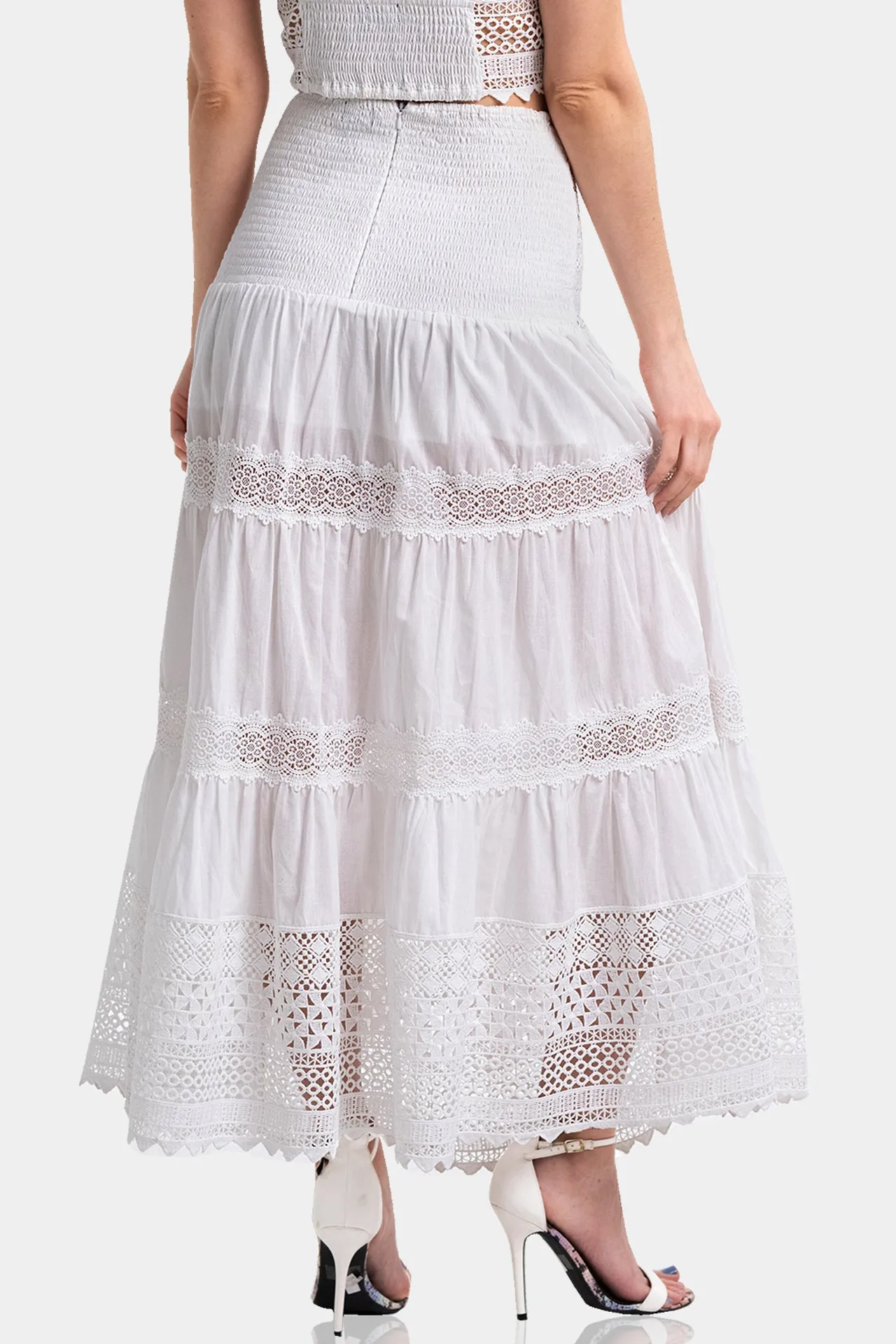 Popplin Cotton Long Skirt