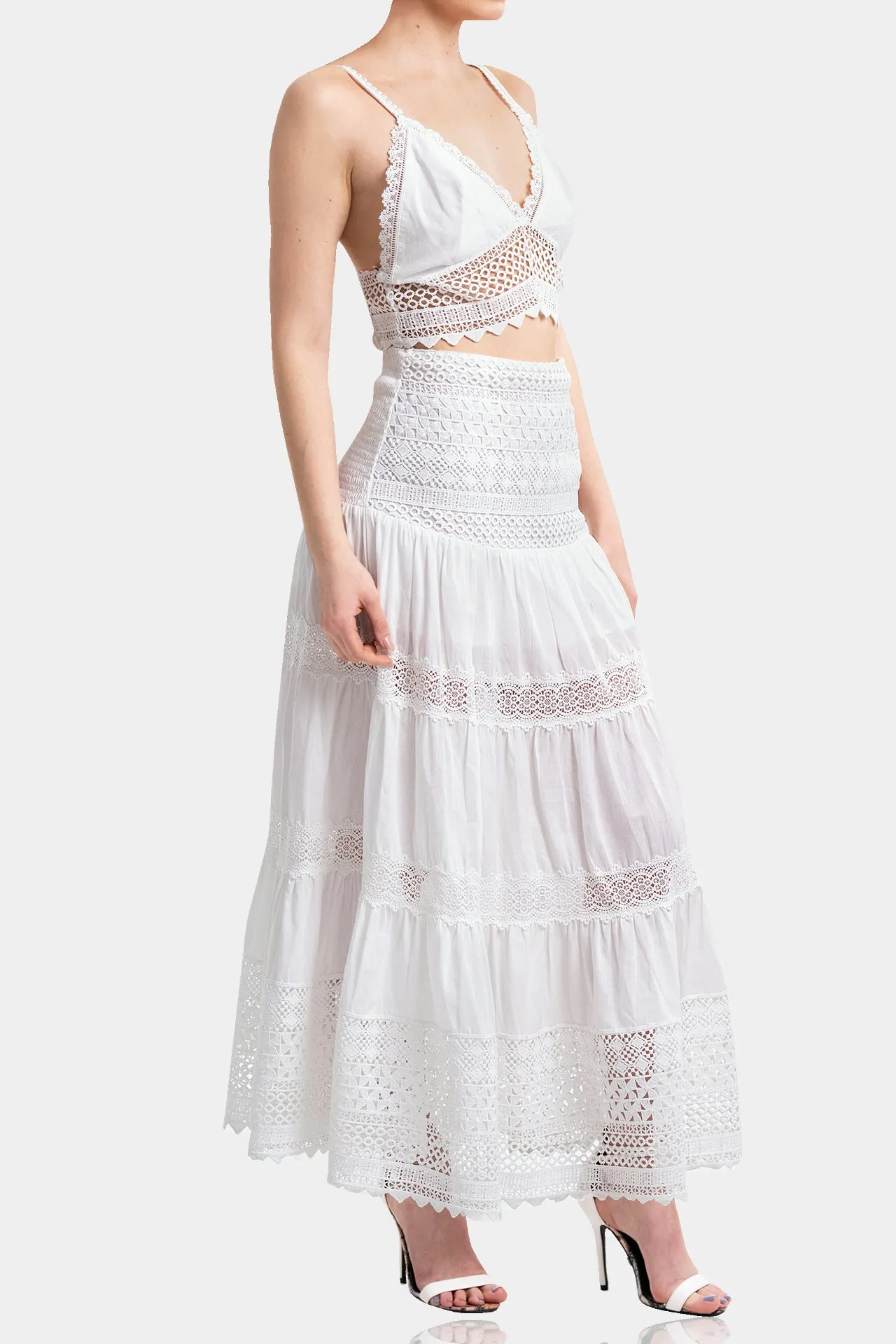 Popplin Cotton Long Skirt