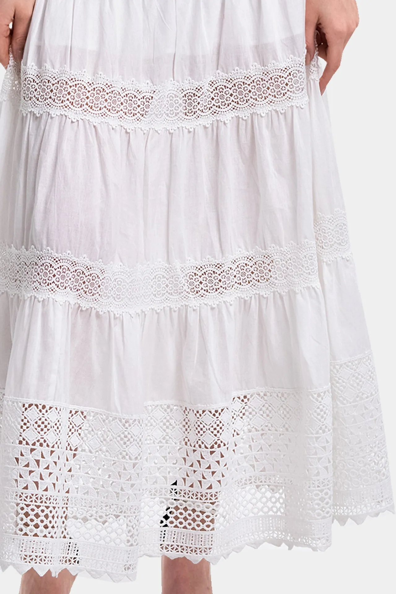 Popplin Cotton Long Skirt