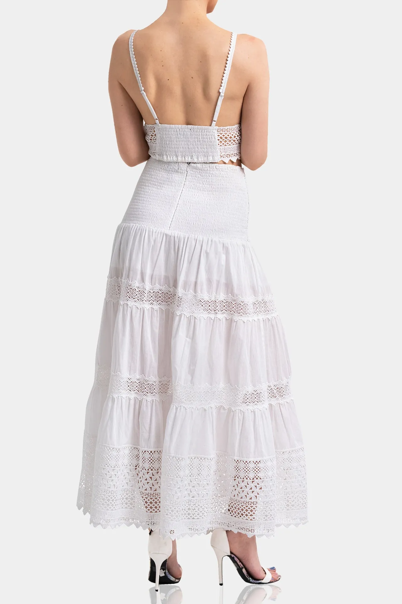 Popplin Cotton Long Skirt
