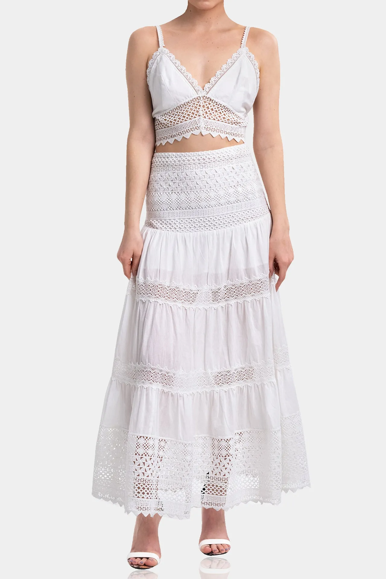 Popplin Cotton Long Skirt