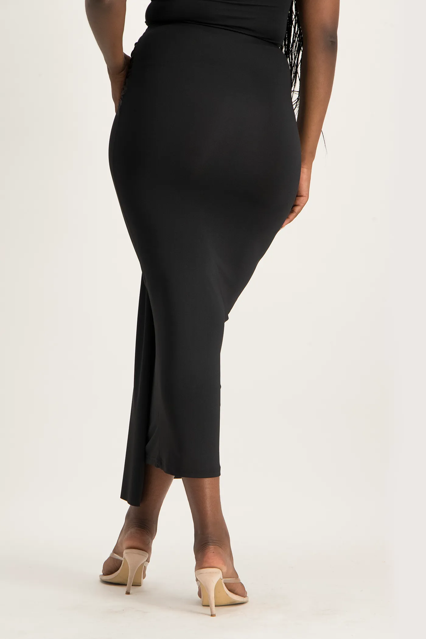 Savannah Wrap Tie Detail Skirt - Black