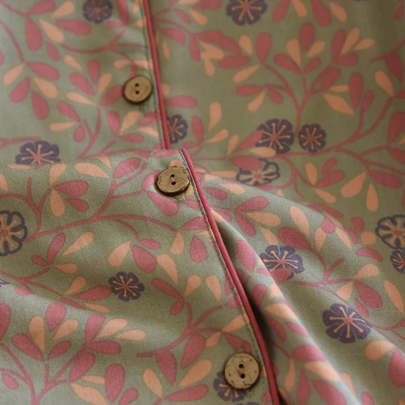 Soft Cotton Bamboo Leaf Print Set