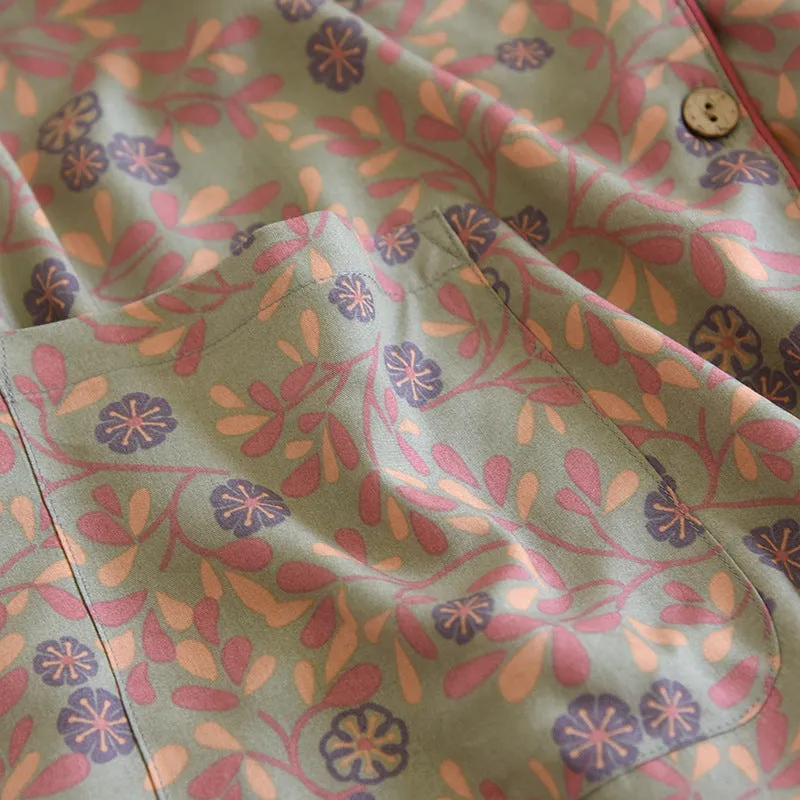 Soft Cotton Bamboo Leaf Print Set