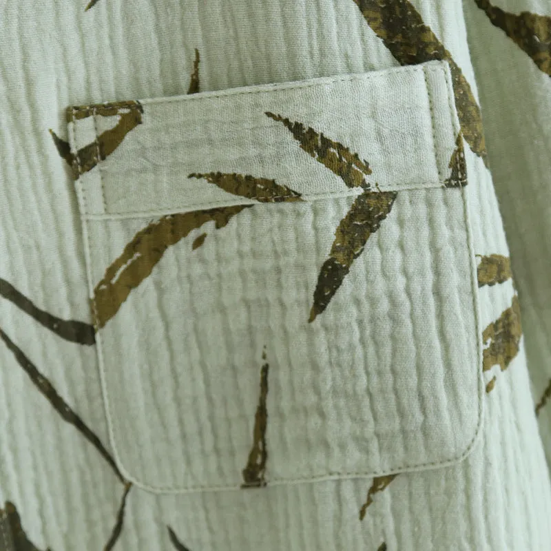 Soft Cotton Bamboo Leaf Print Set
